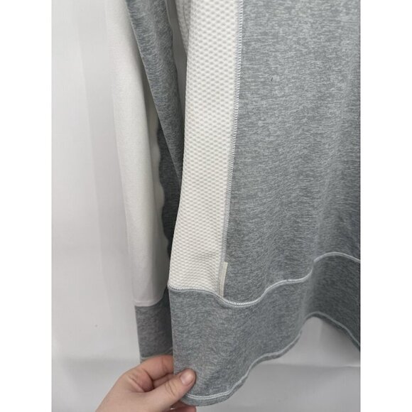 Athleta Running Wild Half Zip Pullover Women Small Silver Grey Athletic Workout - Picture 7 of 11